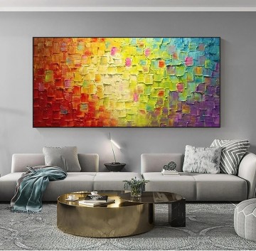 Colores intensos abstractos de Palette Knife wall art minimalismo Pinturas al óleo